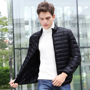 เสื้อแจ็คเก็ตพัฟเฟอร์แบบกำหนดเองสำหรับผู้ชาย เสื้อโค้ทกันหนาวแบบมีซิป คอปก  สำหรับใส่ลำลองในชีวิตประจำวัน - Product Image 5