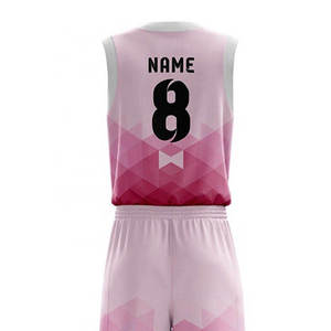 Maillot de basketball réversible personnalisé, dernière collection, pas cher, grande taille, uniforme d'équipe adulte, respirant, imprimé, manches courtes, vêtements de sport - Product Image 3