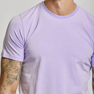 เสื้อยืดออกกำลังกายผู้ชายสีดำ แขนสั้น ไซส์ใหญ่ ผ้าโพลีเอสเตอร์ 100% ทอแบบสปอร์ต ขายส่งจากโรงงาน - Product Image 3