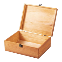 Boîte de rangement en bois naturel rustique Petite solution de rangement pour bureau, maison ou fournitures de bureau Boîte en bois