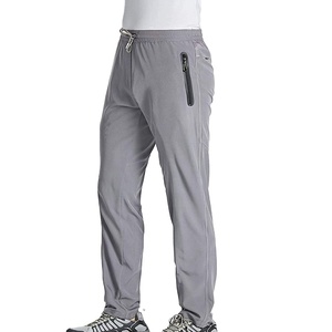 Pantalones elásticos de 4 vías transpirables y absorbentes personalizados, joggers de entrenamiento para hombre, Jogger liso de nailon y LICRA con bolsillo con cremallera - Product Image 5