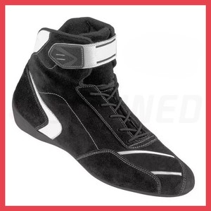 Bottes moto rouges en cuir véritable avec semelle extérieure en caoutchouc, fermeture auto-agrippante, style sportif, respirantes, légères, pour karting et usage général - Product Image 5