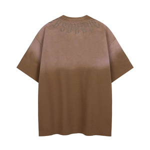 Camiseta Oversize para Hombre con Estampado Gótico, Negra Lavada Estilo Vintage, de Algodón, Estilo Urbano, Casual, de Moda, de Manga Corta, Top de Tendencia - Product Image 5