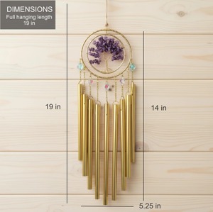 Lovely Gold Metal And Purple Crystal Sun Catcher Hanging Decor Home <b>Window</b> Decoration For Natural <b>Light</b> Reflection From India - Product Image 6