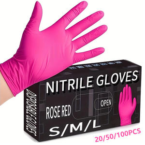 Guantes Desechables de Nitrilo OEM, Antideslizantes, Impermeables, de Grado Alimenticio, para Envío Directo Internacional, Paquete al por Mayor, Tallas S, M, L, XL, Multicolores - Product Image 4