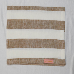 Serviette de table ZEDAAR rayée 100% lin 45x45cm, faite à la main, carrée, décoration de table, style simple, utilisation en cuisine, pour mariage et fête - Product Image 4