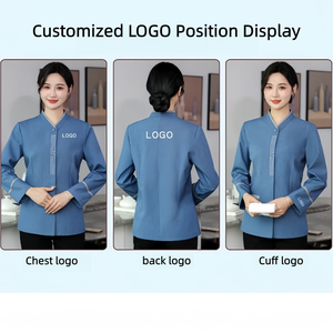 Uniforme de ménage haut de gamme pour hôtel, vêtements de travail à manches longues pour le personnel de nettoyage, veste d'hôtesse d'hôtel, logo personnalisé OEM ODM - Product Image 6