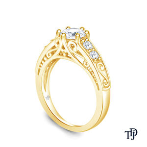 แหวนแบบกึ่งมีลวดลายเป็นเส้นสีทอง14K - Product Image 5