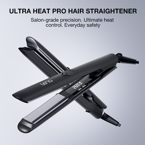 Piastra per Capelli Professionale in Ceramica e Tormalina LENA 160-260 ° Piastra per Capelli a Riscaldamento Rapido con Piastra Piatta e Interruttore di Blocco per Uso Professionale - Product Image 1