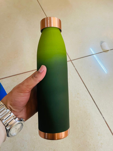 Blue Matte <b>Copper</b> Water <b>Bottle</b> Pure <b>Copper</b> <b>Drinking</b> <b>Bottle</b> Leak Proof Reusable Ayurvedic Water <b>Bottle</b> Travel <b>Bottle</b> - Product Image 5