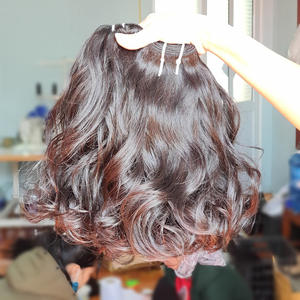 Extension de cheveux humains vierges vietnamiens, vente en gros de cheveux vietnamiens Remy trame de machine ondulée naturelle 8-32 pouces - Product Image 5