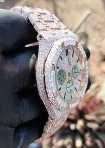 นาฬิกาสแตนเลสสตีลฝังเพชรคุณภาพสูง VVS สำหรับการส่งออกทั่วโลกและตลาดค้าปลีก มีจำหน่ายในราคาและคุณภาพระดับส่งออก - Product Image 6