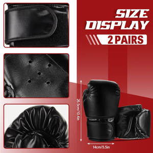 Set de Entrenamiento de Boxeo, 2 Pares de Guantes de Boxeo de 8 oz y 4 Almohadillas de Entrenamiento para Adultos, Niños y Adolescentes, para Kickboxing y Karate - Product Image 3