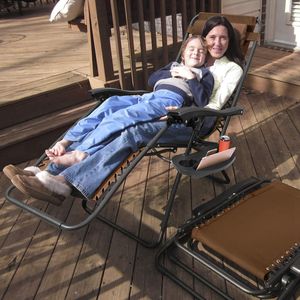 2Packs <b>Zero</b> <b>Gravity</b> Lounge <b>Chair</b> Dual Side Tray 330lbs Load Capacity Foldable Recliner for Outdoor Sunbathing - Product Image 6