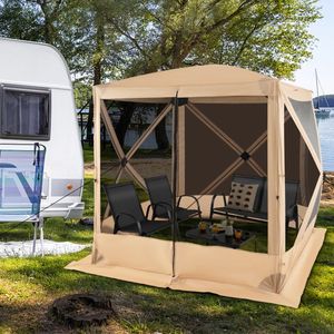 Gazebo Plegable de 6.7 x 6.7 Pies con Mosquitera y Bolsa de Transporte - Product Image 4