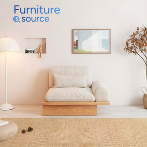 Plataforma de madera maciza Sofá Beige Cojines OEM/ODM Fábrica de Vietnam Muebles de sala de estar de alta calidad - Product Image 2