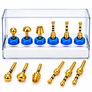 Juego de Electrodos Quirúrgicos Dentales con 7 Herramientas con Puntas de Oro en Estuche de Acero Inoxidable, Base Azul, Operación Manual, Instrumento Clase I - Product Image 5