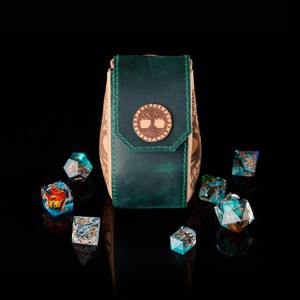 Bolsa de Almacenamiento de Dados de Cuero PU con Cordón, Portátil, para Juegos de Rol, Ideal para Regalos, Venta al Por Mayor - Product Image 2