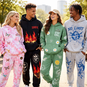 Custom Printed <b>Sweatpants</b> with Hoodie Bulk Supplier - Wholesale Custom Logo Tracksuits for Men and <b>Women</b> - Product Image 6