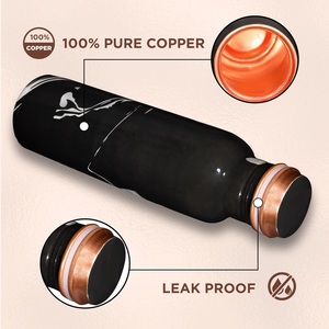 ขวดน้ำทองแดงอายุรเวท เหมาะสำหรับการดื่มน้ำตอนเช้าเพื่อการย่อยอาหารที่ดีขึ้นและประโยชน์ต่อสุขภาพ - Product Image 2