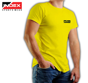 เสื้อยืดแขนสั้นคอกลมสีขาวทรงเข้ารูปสำหรับผู้ชาย ยี่ห้อ INDEX SPORTS WEAR ผลิตจากผ้าคอตตอนเจอร์ซีย์ ระบายอากาศได้ดี พิมพ์ลายโลโก้ด้านหน้า สไตล์ลำลอง - Product Image 6
