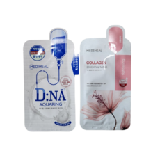 Lot de 2 Masques Essentiels au Collagène Mediheal (10 Masques) + Masque Protéiné ADN (10 Masques) (20 Masques au Total) 2 Paquets de 10 Masques Peptides - Product Image 1