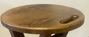Tabouret de bar pliable en bois massif, siège rond portable, pieds croisés, pour cuisine, vente en gros, directement de l'usine - Product Image 5