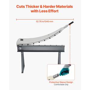 High Precision Manual Hand Plate Shear 39 Bed Width Benchtop <b>Guillotine</b> Cutter <b>Metal</b> <b>Sheet</b> Processing Q235 Material Handles - Product Image 5
