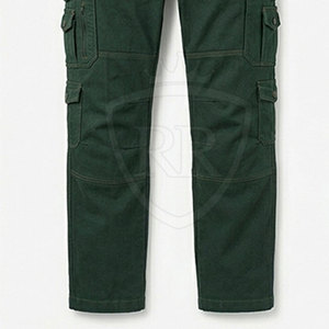 Pantalon cargo décontracté pour homme, léger et respirant, taille mi-haute, coupe droite, 100 % coton, idéal pour les activités de plein air et la mode. - Product Image 4