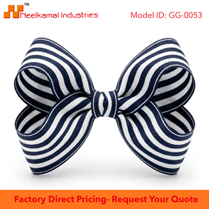 38mm Navy White Striped Grosgrain Ribbon Bulk Supplier Export Quality for Premium Gift <b>Boxes</b> Headbands Aprons <b>Sewing</b> Crafts - Product Image 6