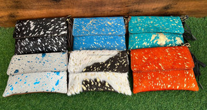 กระเป๋าสะพายพาดลำตัวหนังวัวพิมพ์ลายสัตว์สุดหรูสำหรับผู้หญิงกระเป๋าหนังแท้มีฝาปิดแบบคล้องข้อมือ - Product Image 4