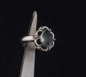 <b>Emerald</b> Cut Blue Topaz <b>Ring</b> Solid 925 Sterling <b>Silver</b> Handmade Gemstone Jewelry Elegant Gift For Women - Product Image 2