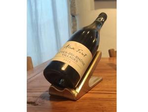 Modern Slide Style Wine Holder Gold Metal Stand Perfect For Kitchen Countertop Party And Event <b>Table</b> Styling From India - Product Image 6