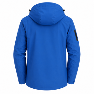 Chaqueta de Esquí Azul Impermeable para Hombre con Capucha y Cierre de Cremallera, Estilo Deportivo, Ropa de Invierno, Chaqueta de Montaña Personalizable al por Mayor - Product Image 3