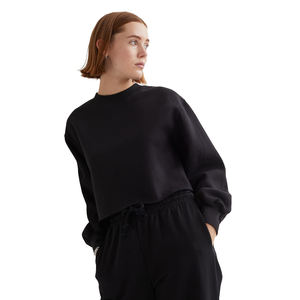 Conjunto de Sudadera Corta con Capucha y Pantalones Cortos de Algodón para Mujer, Estilo Oversize con Hombros Caídos, Casual - Product Image 3