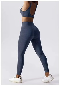 Conjunto Deportivo de Alta Calidad para Mujer, el Más Vendido, con Estampado OEM en la Parte Delantera, Sujetador Deportivo Sólido y Leggings para Gimnasio, Yoga y Entrenamiento - Product Image 3