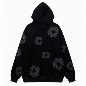 Hoodies surdimensionnés (col rond / épaules tombantes) avec impression puff, design personnalisé, nouveaux hoodies OEM pour hommes - Product Image 5