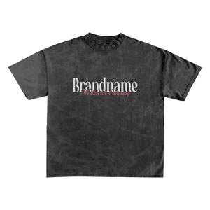 T-shirt noir à manches courtes pour homme, personnalisé, délavé à l'acide, avec imprimé graphique ange, coupe droite, col rond, style décontracté, coupe ample - Product Image 2
