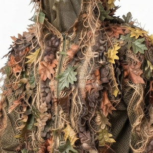 Combinaison de chasse camouflage d'extérieur, vêtements de terrain camouflage avec capuche, tissu léger et respirant, design de poche pratique - Product Image 5