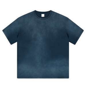 เสื้อยืดทรงบ็อกซี่โอเวอร์ไซส์แบบวินเทจ ล้างสีแบบ Reverse Wash สไตล์สตรีทแวร์ ฮิปฮอป แบบกลับด้านได้ ไม่มีลาย - Product Image 5