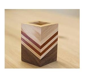 Portaplumas de madera personalizado, organizador de escritorio cuadrado de tamaño personalizado, calidad estándar, hecho en India - Product Image 5