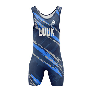Ropa Deportiva de Lucha Personalizada de Poliéster, Singlet para Artes Marciales, Elástico en Cuatro Direcciones, Ligero, Transpirable, con Logotipo Impreso en la Parte Delantera, de Secado Rápido - Product Image 1