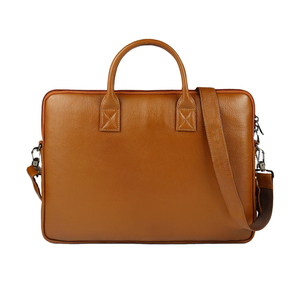 Porte-documents de luxe en PU fait main |   Sac pour ordinateur portable en cuir pleine fleur unisexe |   Sangle de transport légère pour valise avec rembourrage d'épaule - Product Image 4