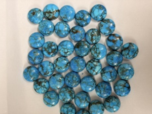 Turquesa Azul Natural de Gran Tamaño, 18mm y 15x20mm, Cabujón Redondo, Corte Ovalado, Piedra Preciosa Suelta para Joyería, Piedra en Bruto Teñida - Product Image 6