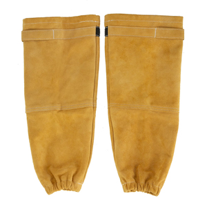 Nuevas Mangas de Trabajo Industriales de Cuero Vacuno de Moda con Servicio OEM ODM, Mangas de Soldadura Personalizadas con Correa Ajustable para Taller - Product Image 1