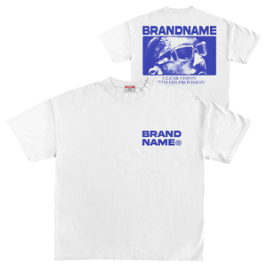 เสื้อยืดสตรีทแวร์ผู้ชาย แบบสั่งทำพิเศษ ผ้าคอตตอนเจอร์ซีย์เนื้อหนักสีขาว 220 กรัมต่อตารางเมตร ทรงหลวมไหล่ตก พิมพ์ลายสกรีน ทรงบ็อกซี่ - Product Image 1