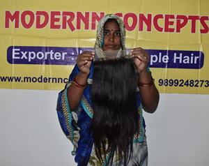 100% Extensions de cheveux humains du temple indien droites à fermeture noire naturelle non traitée 5*5 sans enchevêtrement pas cher cheveux humains - Product Image 3