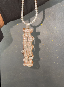 สร้อยคอจี้รูปตัวอักษรประดับเพชรโมอิสซาไนต์แบบ Iced Out ชุบทอง/เงิน เงินแท้ 925 สไตล์ฮิปฮอป สำหรับผู้ชาย ชุดของขวัญเครื่องประดับแบบกำหนดเองได้ - Product Image 6