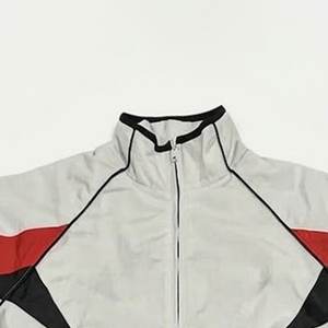 RTS High Demand Custom Logo White Men's Nylon <b>Wind</b> <b>Breaker</b> Panel With Shorts Set For Summer Knitted Set Streetwear Zipper Jacket - Product Image 6