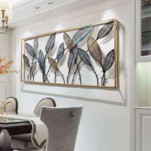 Luxury Metal Leaf <b>Wall</b> Art Modern Botanical Iron <b>Wall</b> <b>Decor</b> <b>Large</b> Decorative <b>Wall</b> Hanging for Living Room Hotel Office - Product Image 4